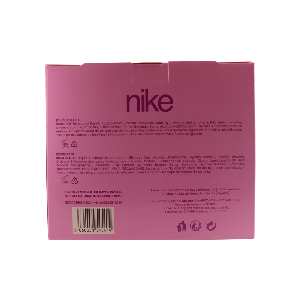 NIKE #PURPLEMOOD WOMAN EDT + ROLL-ON GIFT SET