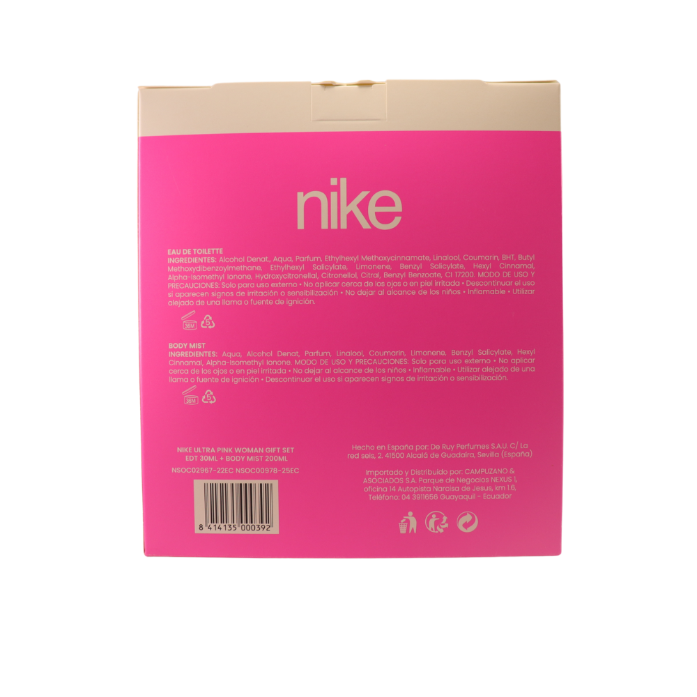 NIKE ULTRA PINK WOMAN EDT + BODY MIST GIFT SET