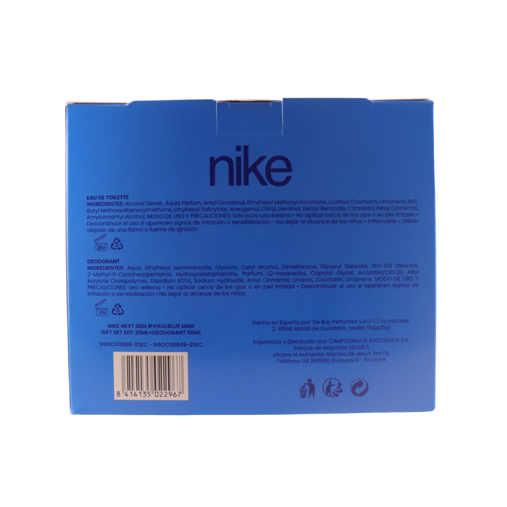 NIKE #VIRALBLUE MAN EDT + ROLL-ON GIFT SET