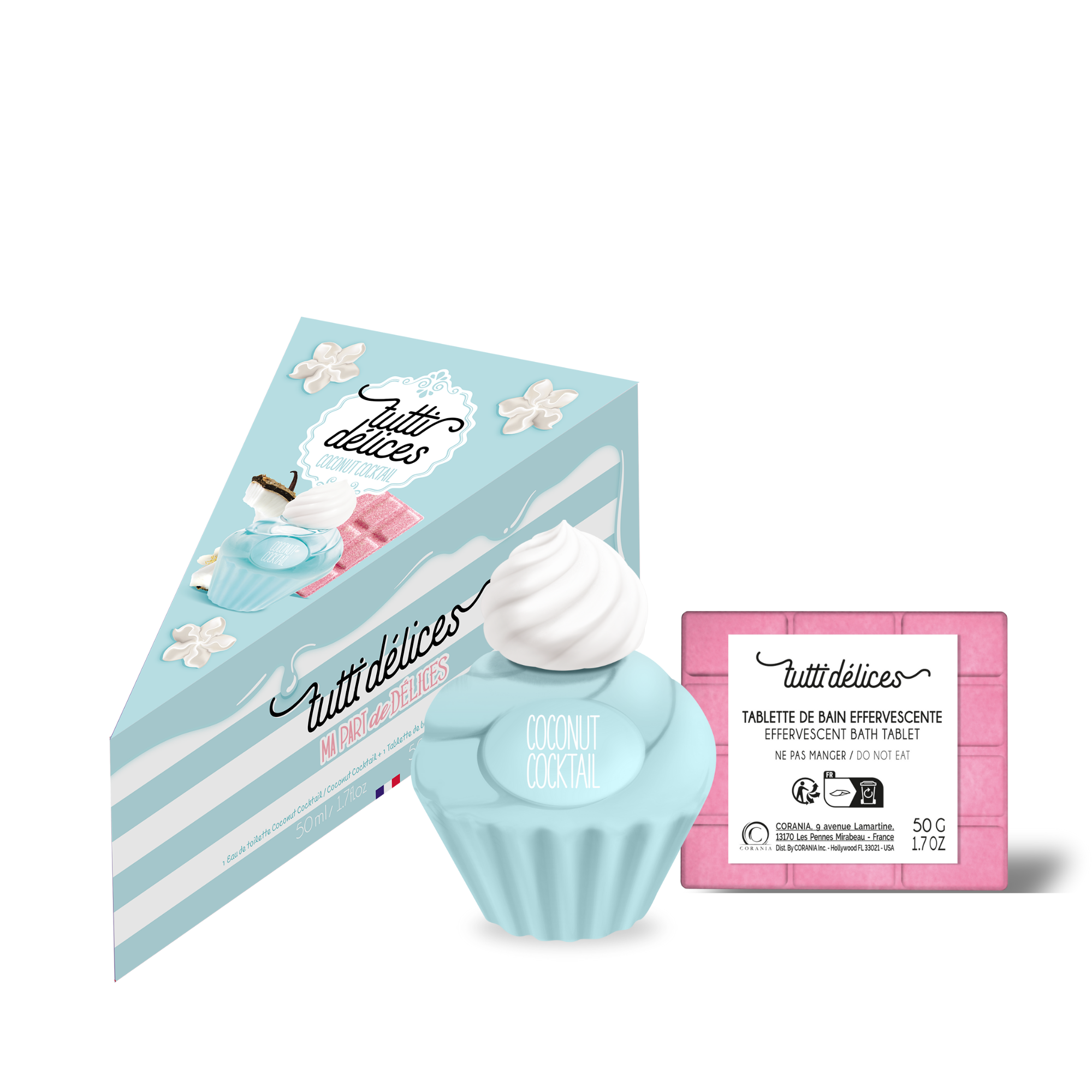 TUTTI DÉLICES COCONUT COCKTAIL PIECE OF CAKE GIFT SET