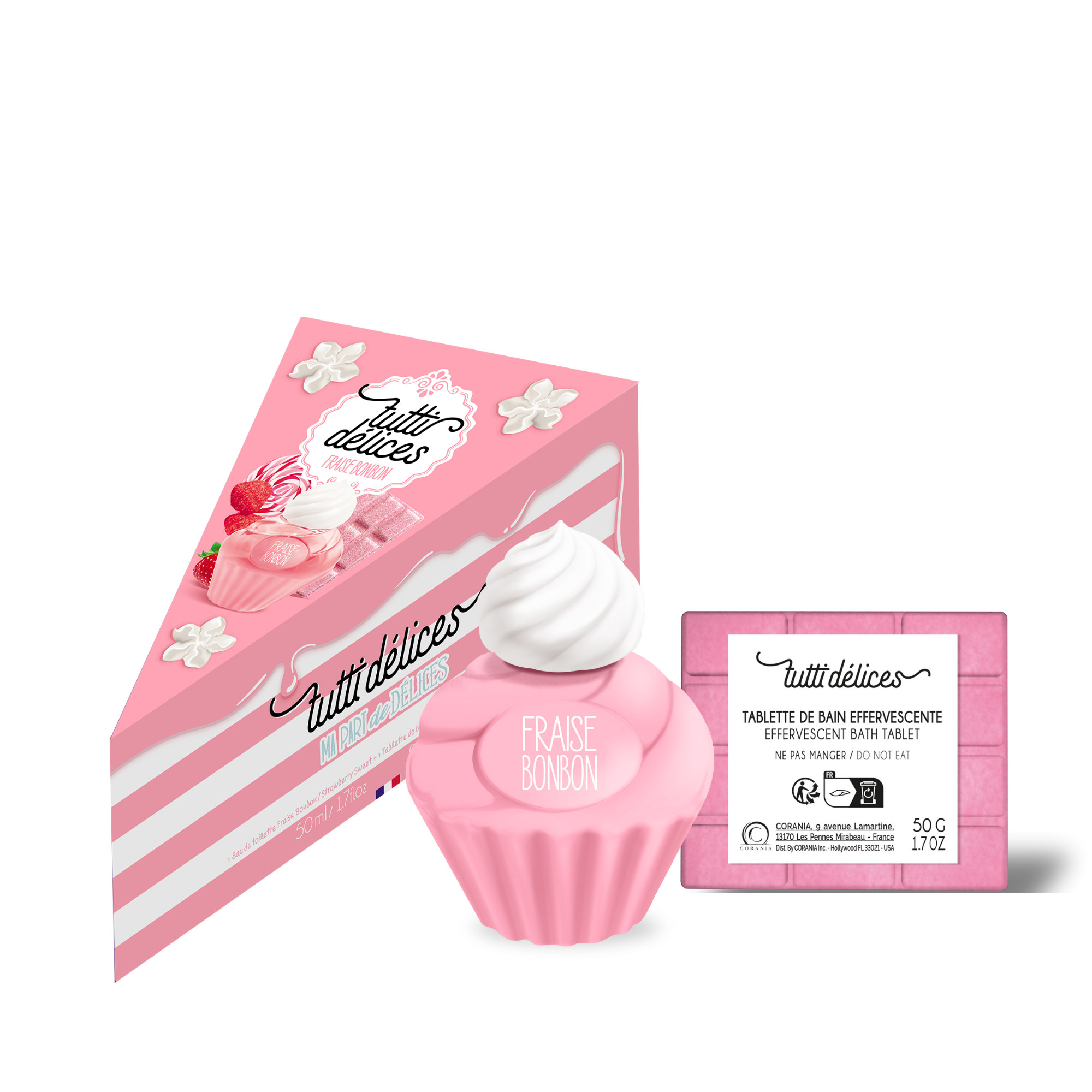 TUTTI DÉLICES FRAISE BONBON PIECE OF CAKE GIFT SET